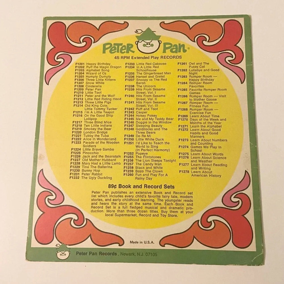 Vintage Peter Pan Records Humpty Dumpty Record 45 rpm Extended Play - Picture 4 of 12